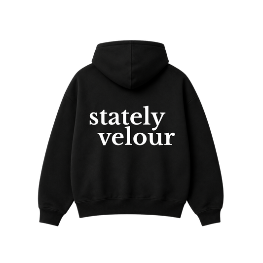 SIGNATURE BOXY HOODIE BLACK (PRE-ORDER)
