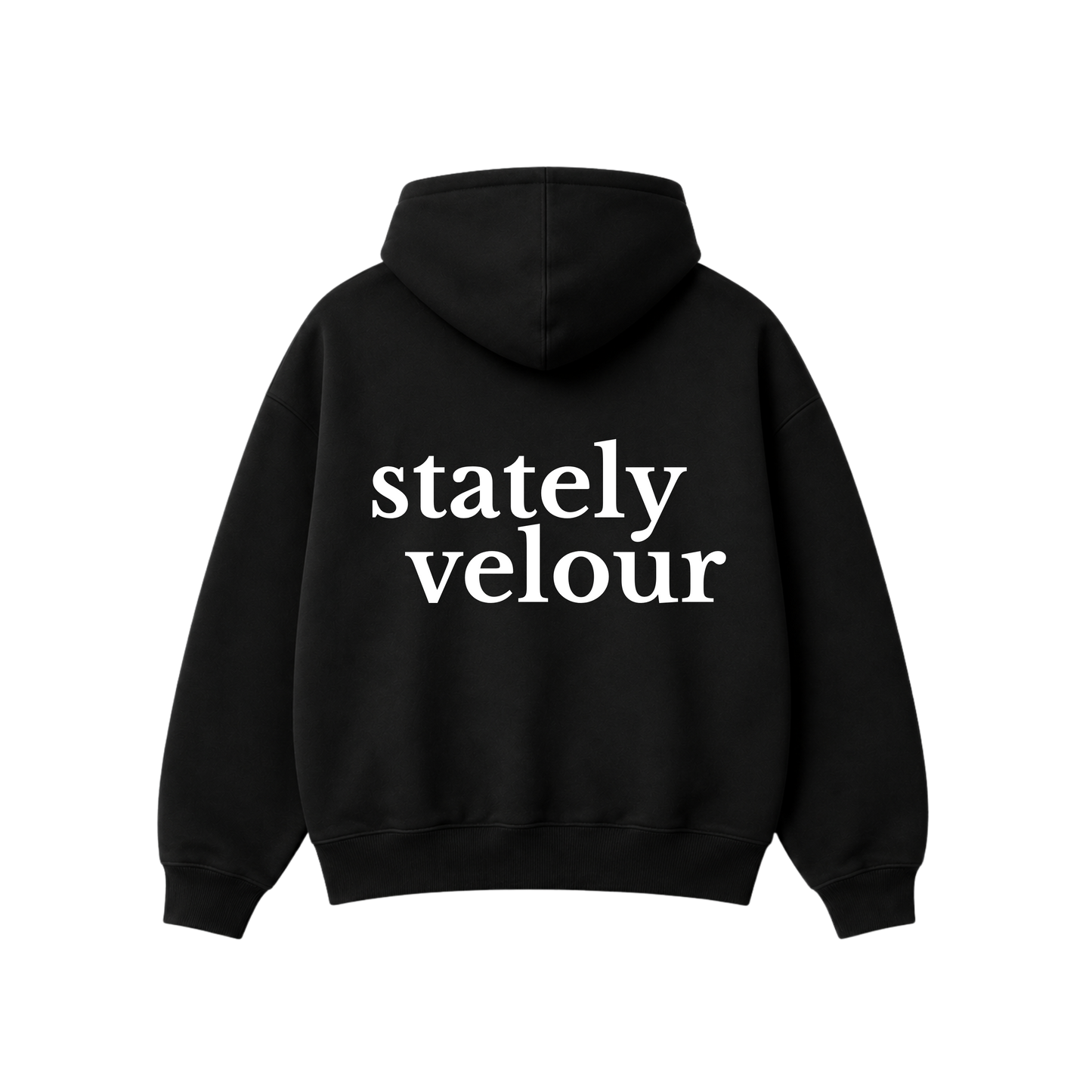 SIGNATURE BOXY HOODIE BLACK (PRE-ORDER)