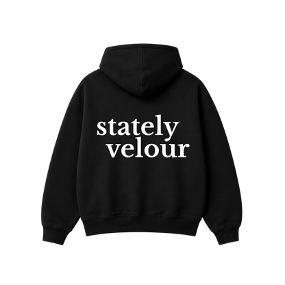 SIGNATURE BOXY HOODIE BLACK (PRE-ORDER)