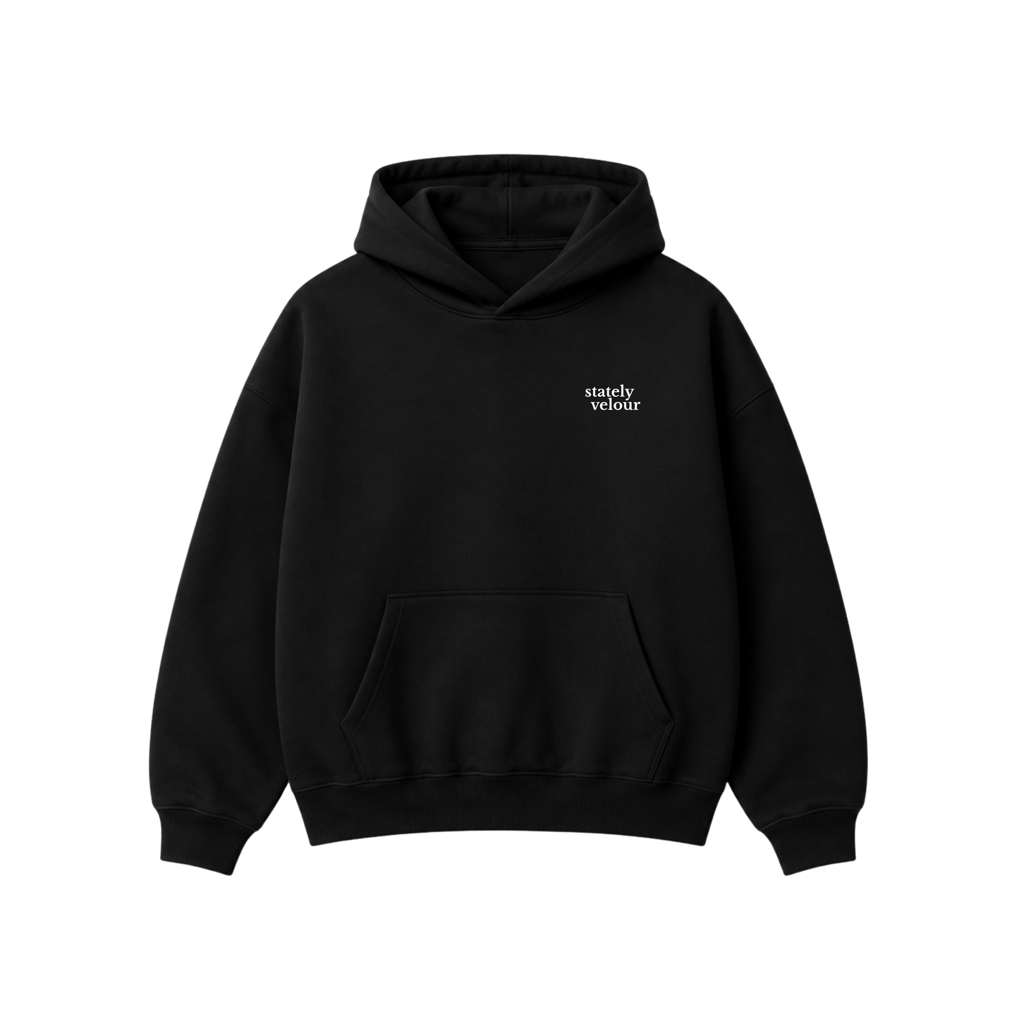 SIGNATURE BOXY HOODIE BLACK (PRE-ORDER)