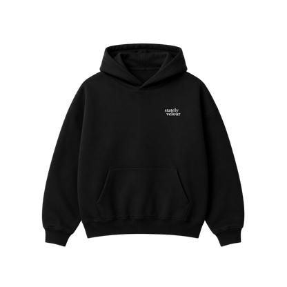 SIGNATURE BOXY HOODIE BLACK (PRE-ORDER)