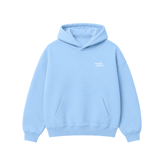 SIGNATURE BOXY HOODIE SKY (PRE-ORDER)