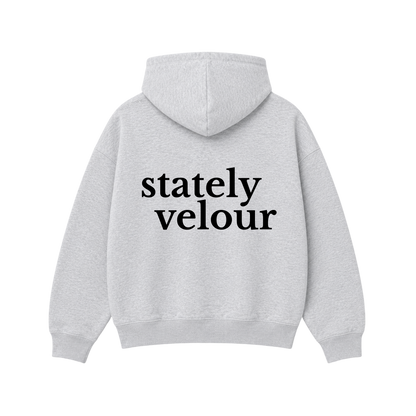 SIGNATURE BOXY HOODIE STONE (PRE-ORDER)