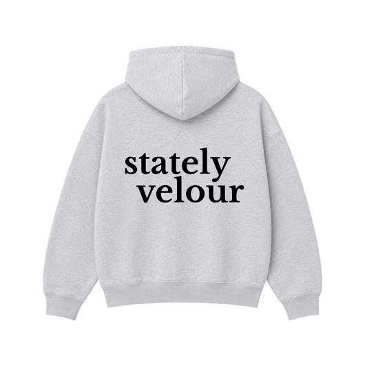 SIGNATURE BOXY HOODIE STONE (PRE-ORDER)