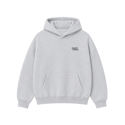 SIGNATURE BOXY HOODIE STONE (PRE-ORDER)